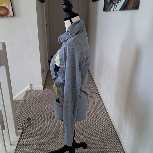 Lululemon Women Activewear Jacket 6 Gray In Stride Logo Full Zip Running Pockets - Picture 4 of 8